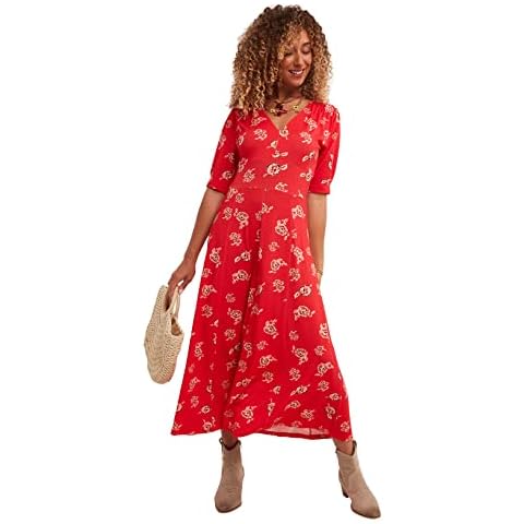 Joe Browns Vestido de Punto Midi con Cuello en V y Cintura Ancha Cover