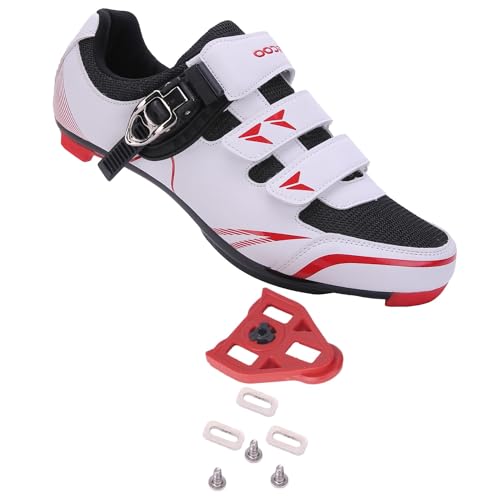 Image of KESCOO Unisex Cycling Shoes Compatible with Peloton Bike & SPD Indoor Outdoor Road Bike Cycling Shoe for Men Women, 1 Hook and Loop Strap, with Delta Cleats