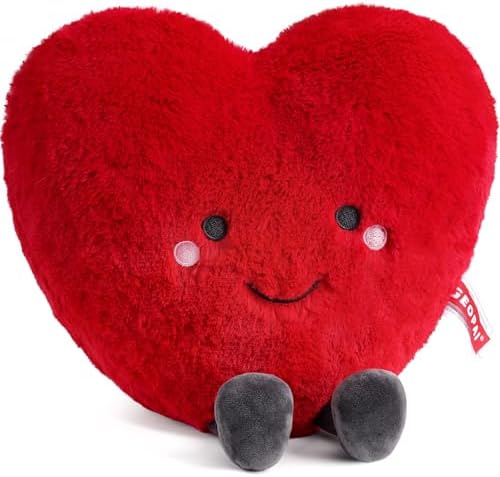 Cute Plush Red Heart Pillow Love Pillow Cushion Toy Throw Pillows...