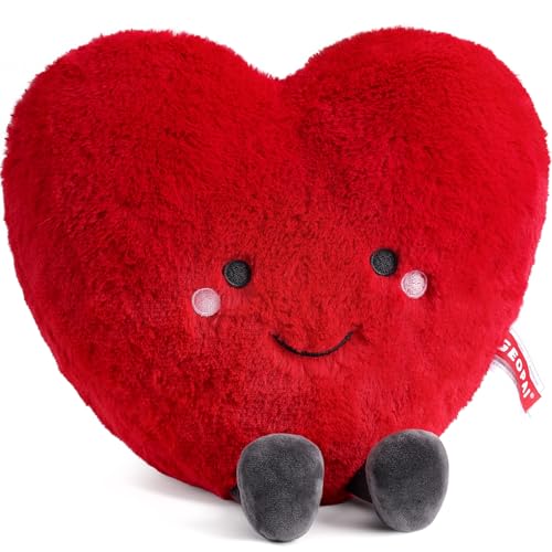 Cute Plush Red Heart Pillow Love Pillow Cushion Toy Throw Pillows...