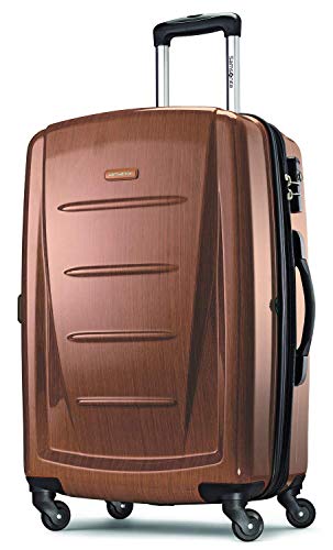 Samsonite Winfield 2 Hardside Luggage with Spinner Wheels, Rose Gold, Checked-Medium 24-Inch, Winfield 2 Hardside Luggage With Spinner Wheels