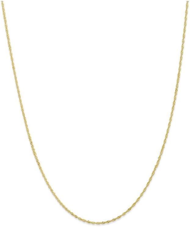FJC Finejewelers 10k 1.10mm Singapore Chain