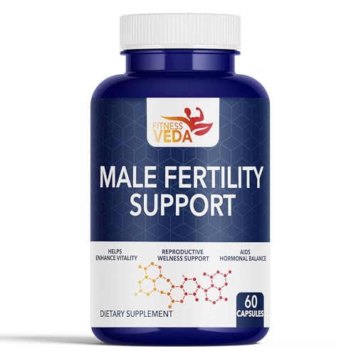 Image of Fitness Veda Male Fertility Support Capsules | Men's Reproductive Health & Vitality Formula |Herbal Fertility Booster | Sperm Health, Stamina & Reproductive Wellness Support - 60 Veg Capsules