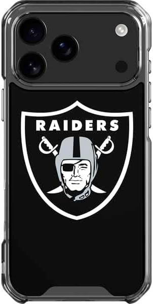 Skinit Clear Phone Case Compatible with iPhone 17 Pro Max - Officially Licensed NFL Las Vegas Raiders Design