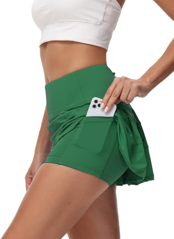 Women's Tennis Skirts High Waisted Athletic Golf Skorts with Pockets Skirts for Women Casual Workout Built-in Shorts - Image 4