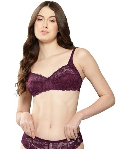 Image of LEADING LADY Women Bra | Non Padded | Non Wired | Full Coverage | T-Shirt Bra | Lace Style Adjustable Straps | Every Day Bra