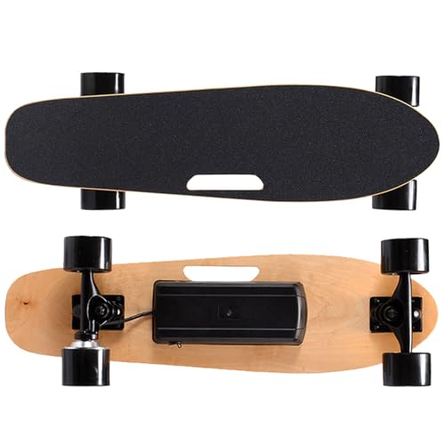 Elektrisches Longboard-Skateboard mit großer reichweite, Fernbedienung, 4 geschwindigkeiten, stoßdämpfenden Rollen, 22-40 km/h höchstgeschwindigkeit Single-Drive-8km