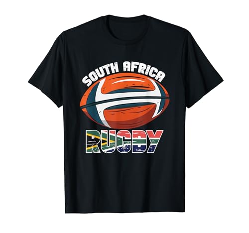 Colores divertidos de la bandera de África de Sudáfrica Rugby Camiseta