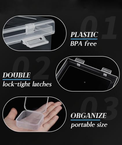 NUDFSY Pack of 15 Earring Organizer Box, Jewellery Organisers, Storage Box And Organiser, Transparent Jewelry Organizer Box Set, Ear Studs, Rings, Necklace, Plastic Storage Cases For Earrings 3 41+pDISClIL. SL500