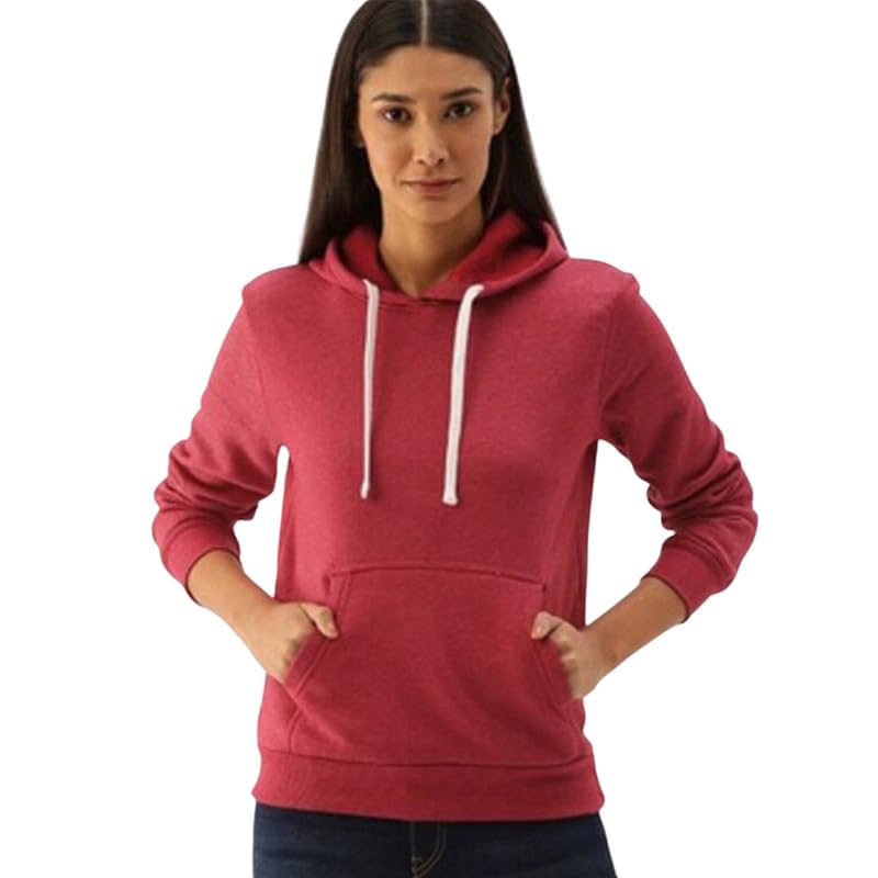 pinacolada Women's Hoodie Pockets for Casual Wear | Hooded Neck | Long Sleeve | Drawstring Closure | Cotton Sweatshirt Crafted with Comfort Fit for Everyday Wear | Red-picture-16