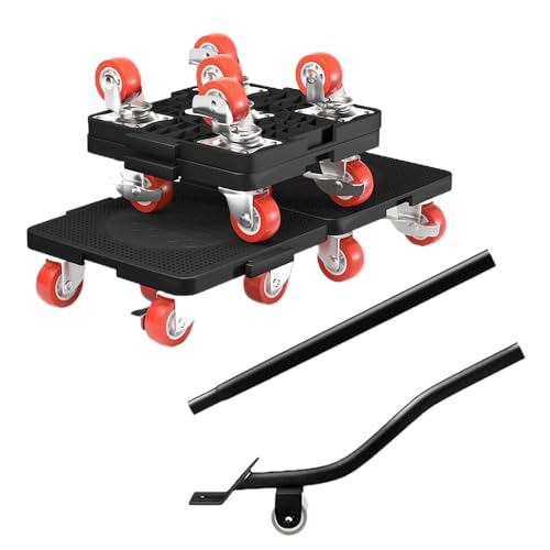 Furniture Movers,with Wheels & Lifter Set,Furniture Lifter,trolley jack,550 Lbs Load Capacity,360° Rotation Move Tools Lifting Equipment,for Moving Heavy Furniture/Refrigerator/Sofa/Cabinet