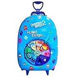 Max Toys, Mochila 3d C/Rodinhas Divertidamente Roleta Azul Marca Max Toys Cor:Azul