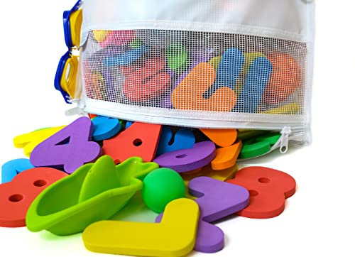 Mesh Bath Toy Holder Organizer – The Perfect Corner Bathtub Toy Storage & Bathroom Or Shower Caddy – This Multi-Use Net Bag Makes Baby Bath Toy Storage Easy – For Kids & Toddlers #TOP3