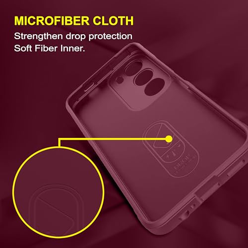 Image of amazon basics Back Case Cover for Vivo Y29 5G | Compatible for Vivo Y29 5G Back Case Cover | Liquid Silicon Magic Case with Camera Protection | Plum