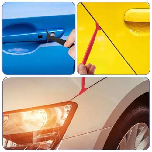 Image of 9 Pcs Car Micro Squeegee Curves Slot Tint Tool Set, Vinyl Wrap Tools, Vinyl Wrap Squeegee Car Wrap Tools with Different Hardness for Installing Vehicle Wraps and Auto Stickers Car Wrap Tools