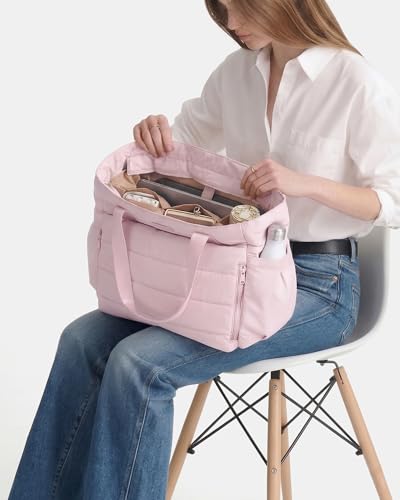 Image of NISHEL Travel Puffy Tote Bag For Women, Ultra-Lightweight Large Tote Purse For Office Day And a Short Weekend Getaway