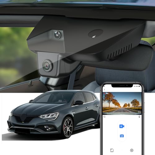 Dashcam 4K para Renault Megane RS (2021-2023) Facelift con grabación en bucle y WiFi de 2160P UHD