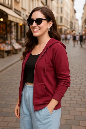 Image of FUNDAY FASHION Women's Trendy Fleece Zipper Sweatshirt with Hoodie for Women