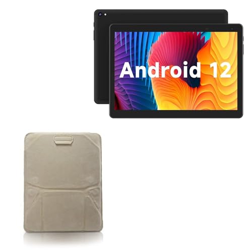 BoxWave Case Compatible with Coopers CP10 (10 in) - Velvet Pouch Stand, Velour Slip Sleeve Built-in Foldable Kickstand - Tan