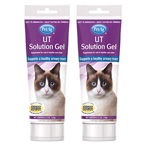 PetAg UT Solution Gel Supplement - Kidney Support for Cats - Contains Cranberry & Vitamin C - 3.5 oz - 2 Pack