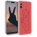 Produktbild kwmobile Xiaomi Redmi 6 Pro/Mi A2 Lite Hülle - Handyhülle für Xiaomi Redmi 6 Pro/Mi A2 Lite - Handy Case in Handzeichen Peace Design Schwarz Transparent