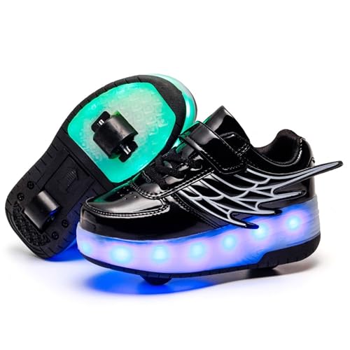 Roller Skate Shoes for Kids Boys Girls LED Roller Sneakers Light Up Fashion Flashing Wheels Shoes Rechargeable