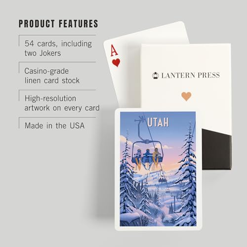 Lantern Press Utah, baraja de 52 cartas poker para adultos miniatura 3