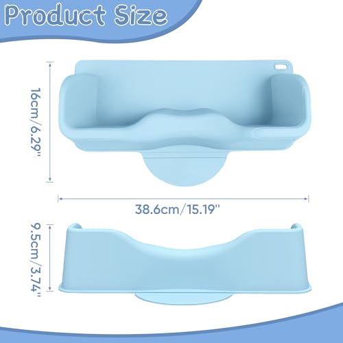 Image of Portable Hair Washing Station for Kids, Toddlers, Children, Teens, Silicone Hair Washing Basin for Sink or Bathtub, Tear-Free Shampoo Bowl with Rinser Cup, Neck Support for kids, Light Blue