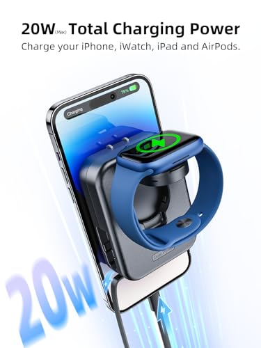 AFLYDOG 2-in-1 Apple Watch & iPhone Wall Charger w/ Built-In Retractable Lightning Cable - image 4