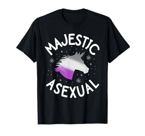 Camiseta Majestic Asexual Pride Ace Unicorn LGBTQ Pride Stuff Camiseta