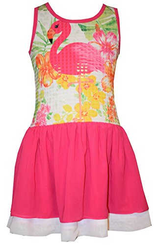 Bonnie Jean Girls Flamingo Sequin Sundress 4 Multi