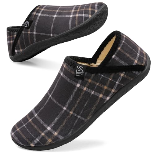 Image of Spesoul Fuzzy House Slippers for Women Men Indoor Closed Back Lightweight Cozy Faux Furry Lining Barefoot House Shoes Slipper Socks for Bedroom Home Office Yoga Outdoor Walking Shoes