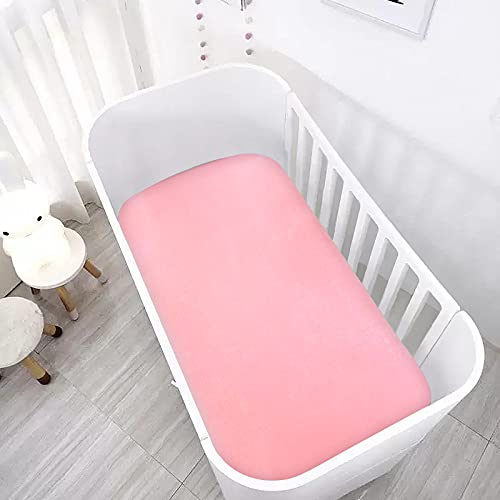 Crib Sheets Girl Satin Crib Sheet 2 Pack, Soft & Silky Crib Sheets For Baby Hair (52"X28"X8") Fitted Crib Sheets For Baby Girl, Baby Crib Sheets For Standard Crib Mattress, Pink Crib Sheets #TOP5
