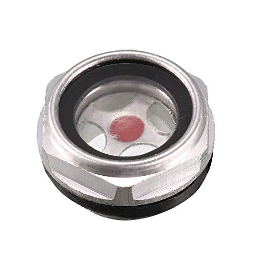 uxcell Air Compressor Fittings Metal 1/2"PT Threaded Oil Sight Glass