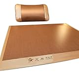 Conçu avec des coutures renforcées et un cadre pliable, le tapis en rotin offre une durabilité au lit tout en minimisant l'espace de rangement – une solution pratique pour une vie moderne et respectueuse du climat