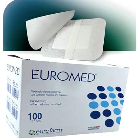 EUROMED - Post-Operative Adhesive Island Wound Dressing 2 3/8 X 2 3/4 (100 Pieces per Box) Cover