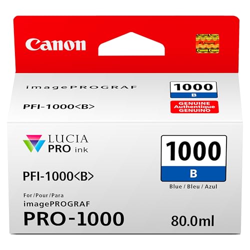 Encre Canon PFI-1000 bleu originale pour éviter les buses bouchées