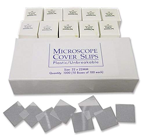 Rinzl - 20 40 5300/ 1 box Plastic Unbreakable Cover Slip, 22mm Length x 22mm Width x 0.007
