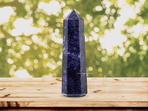 Image of Amazing Gemstone Large Lepidolite Crystal Towers ~ Natural Healing Crystal Point Obelisk for Reiki Healing and Crystal Grid (5.5 to 6 INCH)