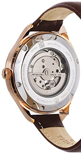 Titan Mens Analog Blue Dial Brown Band Leather Watch - Image 2