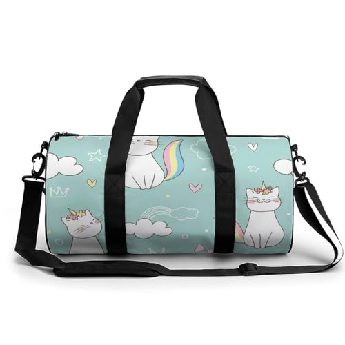 Sac de sport chat licorne 45cm pour gym et voyage