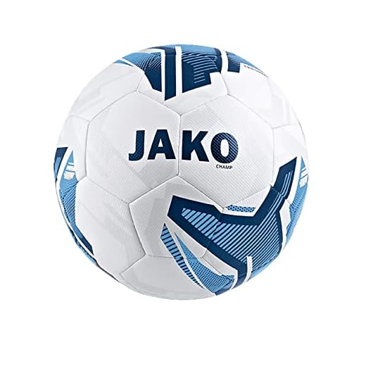 JAKO Champ 32 Panel, SMS, IMS Trainingsball, weiß/SkyBlue/Navy, 5