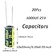 YUNGUI 20pcs 1000uF 25V Aluminum Capacitors, High Frequency Industrial Electrical Capacitors for DIY Soldering Electronic Projects 10x20MM