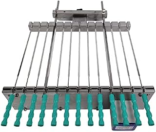 Auto Flip Skewer Kebab Barbecue Grill Z5S 13pcs skewers Rotisserie Kit Universal Replacement Quick Install Portable spit Outdoor Camping BBQ kebabish Free Width Adjustment Cooking Tool Accessories