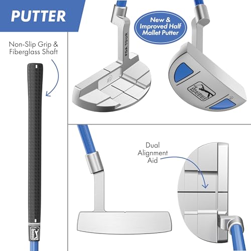 image for PGA Tour Youth Golf Club Set – 10-Piece Right-Handed Kids Golf Set f
