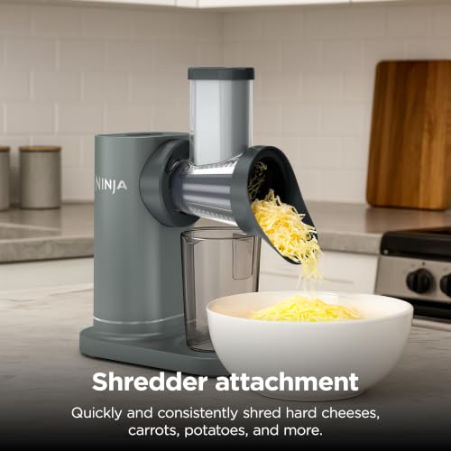 Image of Ninja NeverClog 3-in-1 Juicer, Slicer & Shredder, 32oz Vessel, JC152 | NeverClog auger juices non-stop, plus slicing & shredding attachments. Total Pulp Control, 32-oz vessel, dishwasher safe