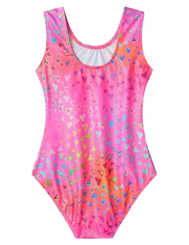 Image of Domusgo Toddler Leotard Gymnastics Long Sleeve, Sparkly Tumbling Dance Leotards for Baby Girls Kids Teens 2-14 Years