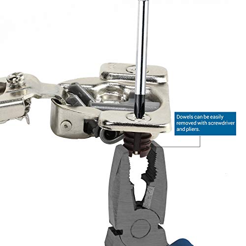 Dtc 1-1/4" Overlay Soft Close 105 Degree 2 Cam Press In Face Frame Concealed Cabinet Hinge 6-Way Adjustable E8Q115Nh (2 Pack) #TOP5