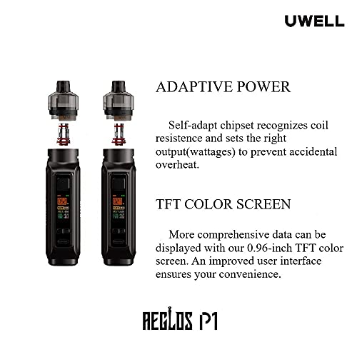 Uwell Aeglos P1 Pod Mod E Zigaretten Set - 80 Watt - 4 ml Tankvolumen - Farbe: Olive Green – Bild 7