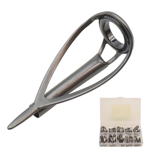 50 repuestos de caña de pescar de acero inoxidable para anillas de surfcasting, spinning y casting